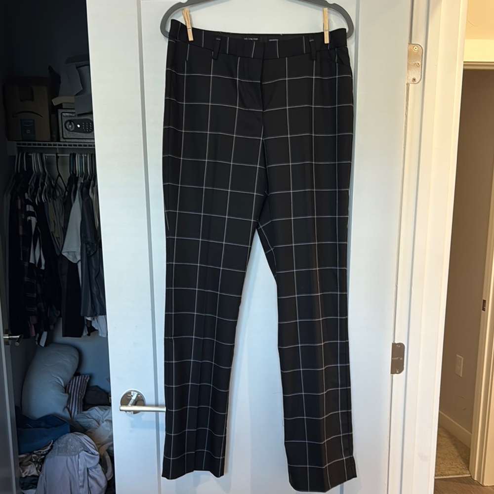The Limited Black and White Lean Bootcut Dress Pants